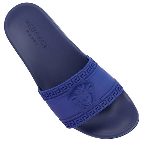 versace versus shoes blue|men's versace slippers.